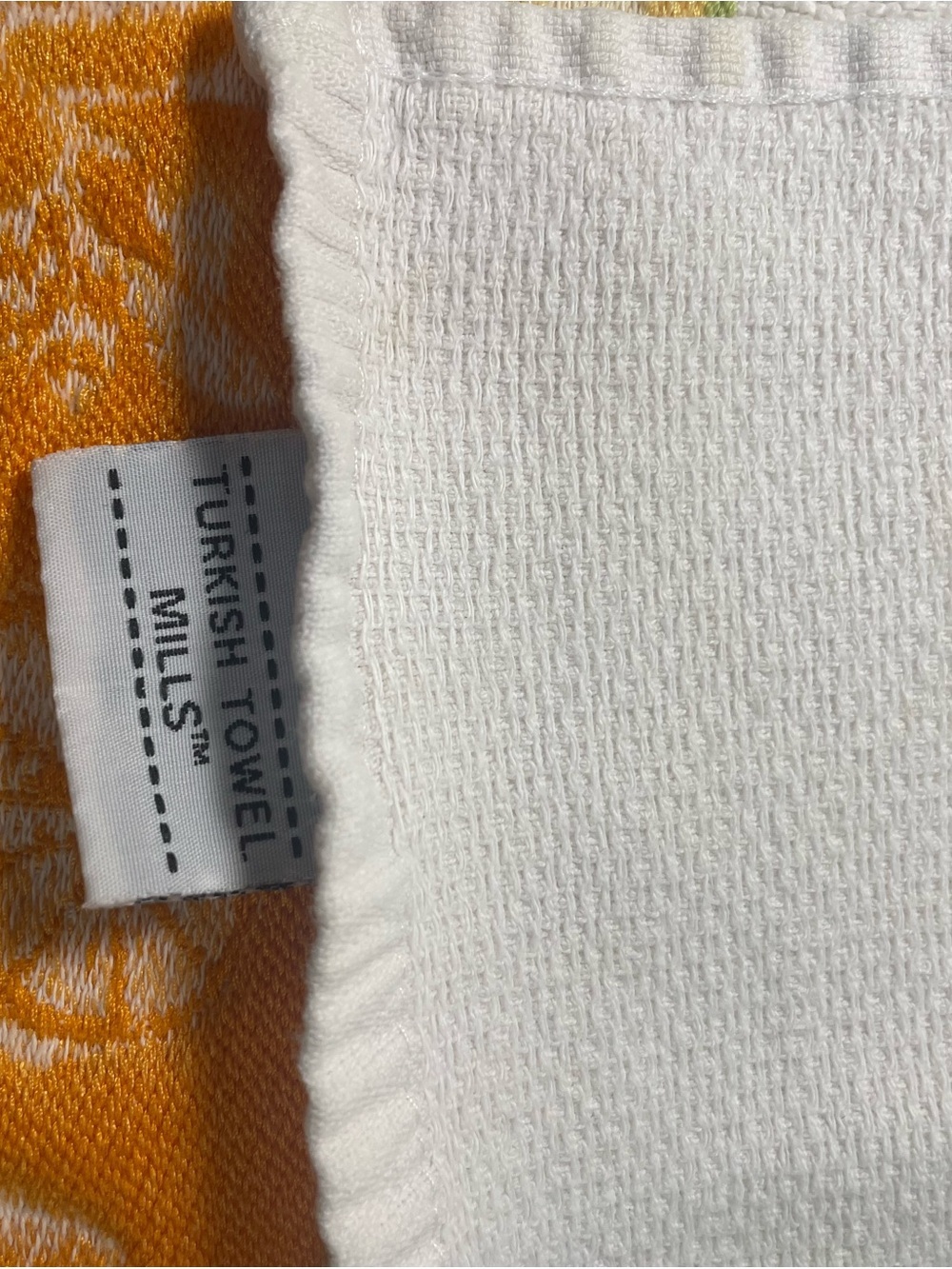 Vintage White Kitchen Towels with Embroidered Orange Citrus Border - Picture 9 of 10